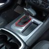 Central Gear Shifter Frame Trim Cover Bezel for Dodge Charger 2015-23 Red Carbon