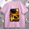 Funny Moon Pug Howling T Shirt Unisex Women Dog Lover Tshirt Casual Soft Fitness Summer Short Sleeve Tshirt Comfortable Top