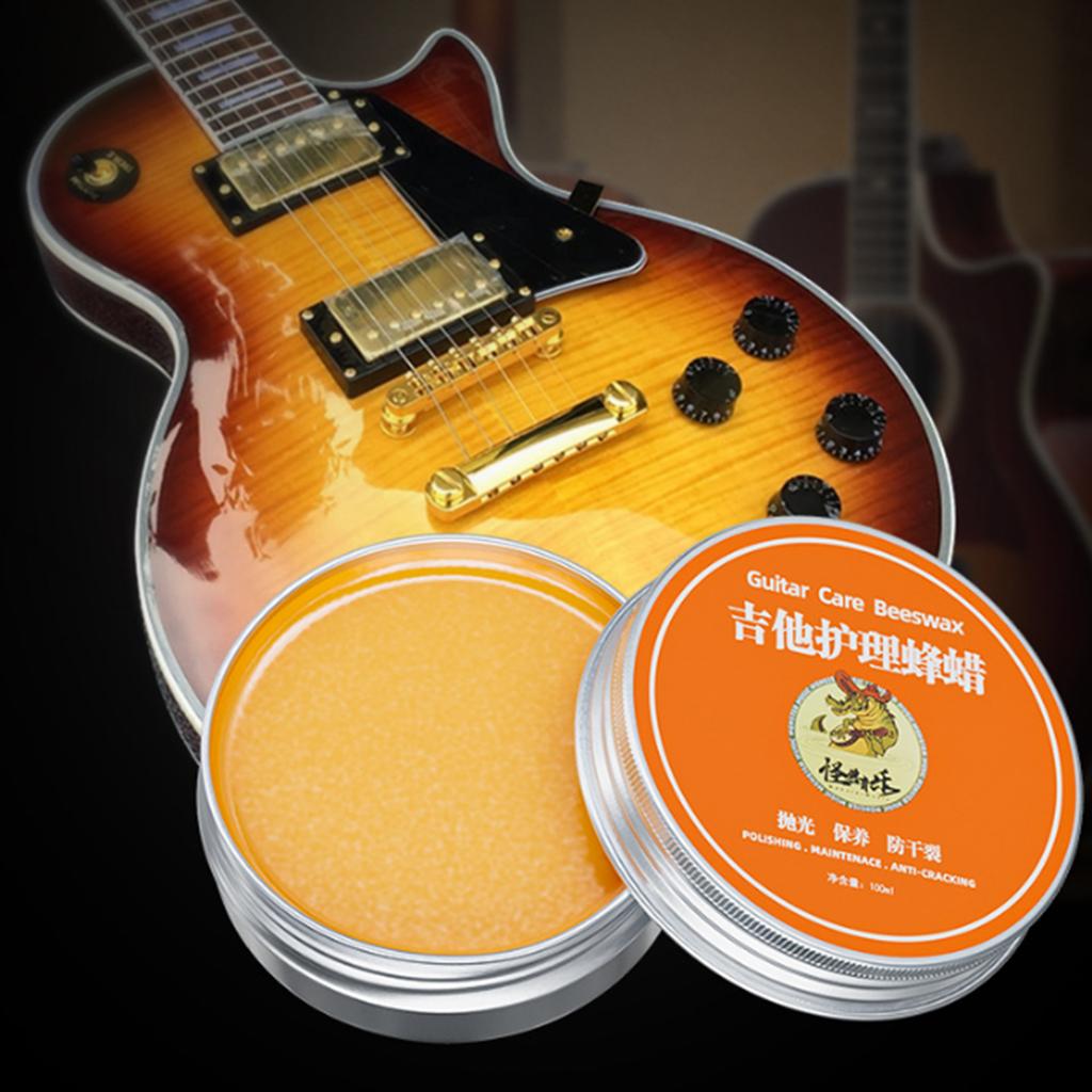 100ml Guitar Polish Maintenance Beeswax Musical Instrument Care Fingerboard Oil Guitar Violins Care Beeswax Enduring