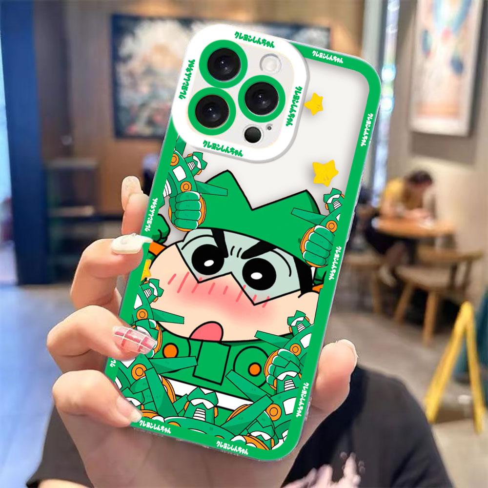 Мультяшный C-Crayon S-Shinchan Прозрачный чехол для телефона для Samsung A03S A03 A04 A05 A05S A06 A7 A12 A13 A14 A15 A16 NOTE 10 20 ULTRA Чехол