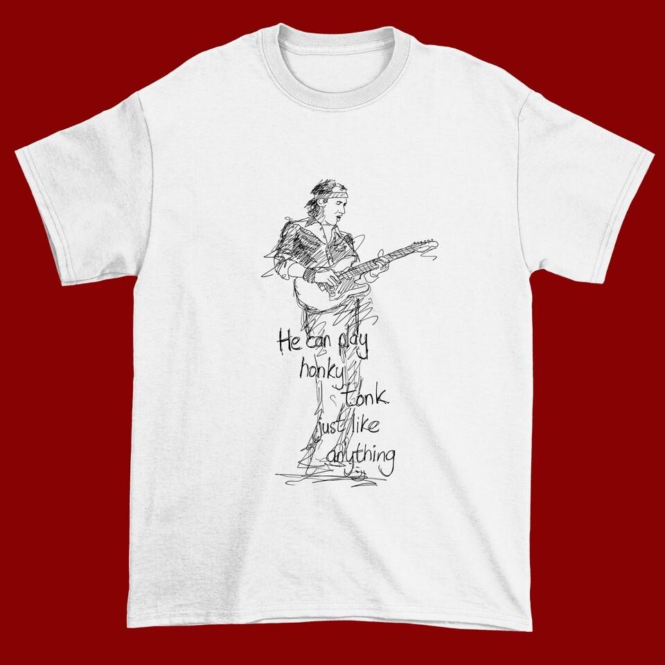 Новая футболка с коротким рукавом белая с базовым артом Марка Нопфлера, все размеры QQ378