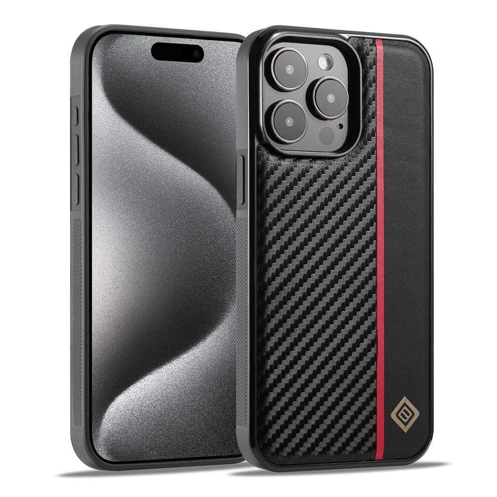 For Apple iPhone 16 15 14 Plus 13 12 11 Pro X XR XS Max Mini 7 8 Plus SE 2020 2022 Case PU Leather Carbon Fiber Style Shockproof Back Cover