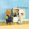 Dollhouse Furniture Set Doll House Bathroom/Kitchen/Fridge/Washing Machine Laundry Kids Doll House Miniature Pretend Play Toys