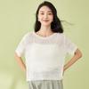 Ta Tu Women's Summer French Style Openwork Knit Short Sleeve Top