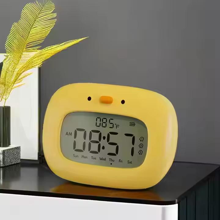 Hot Sale Modern LED Digital Table Clock Cute Duck Design Quartz Timer for Kids Bedroom Decor Alarm Clock
