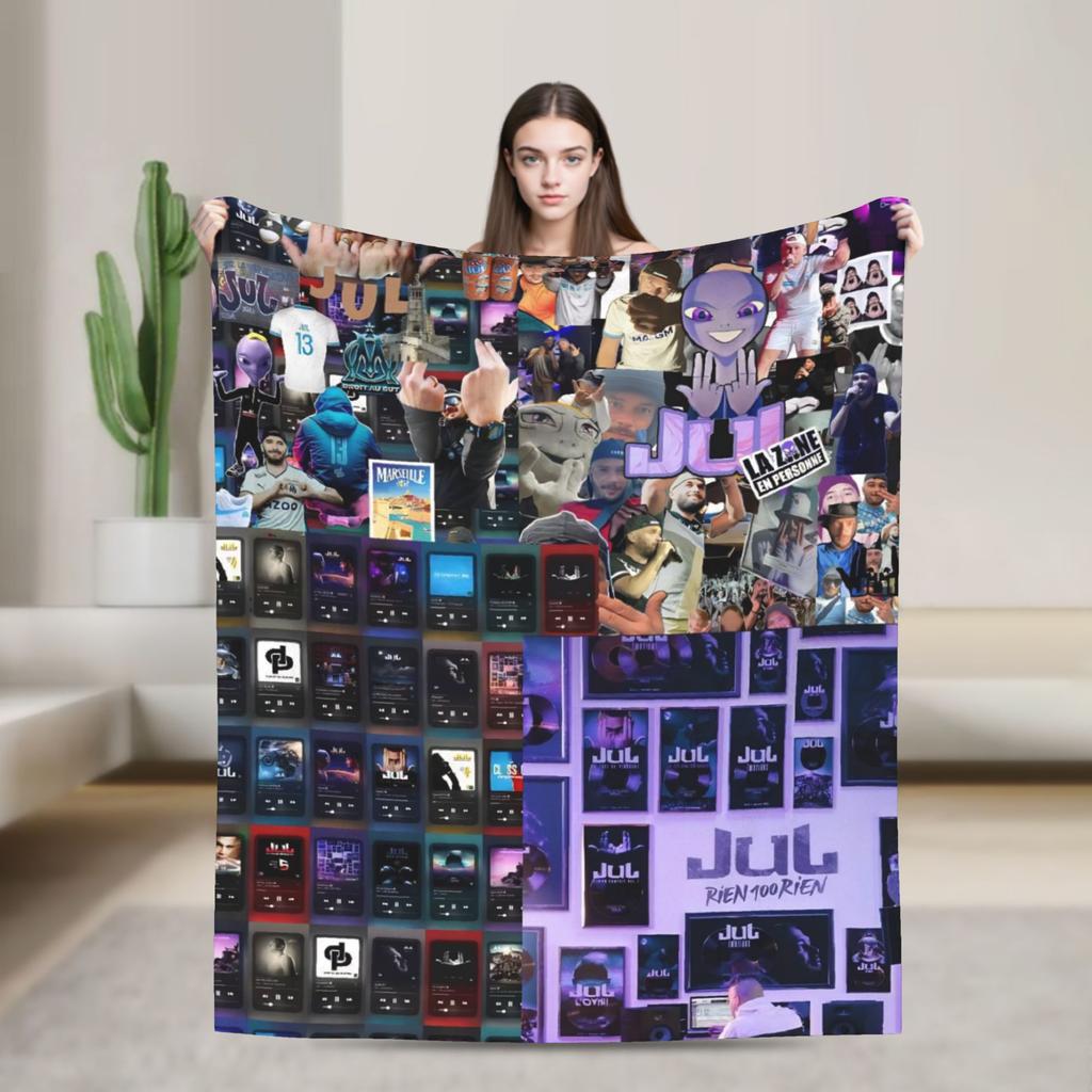 Soft Warm Blanket Travel Rapper Music JUL Throw Blanket Flannel Bedspread For Living Room Print Sofa Bed Cover