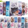 Кожаный чехол-бумажник с рисунком для Samsung Galaxy A12 A52 A51 A71 A72 A32 A22 A42 A02 A21S A11 A31 A41 A02 A01 Чехол-книжка для телефона