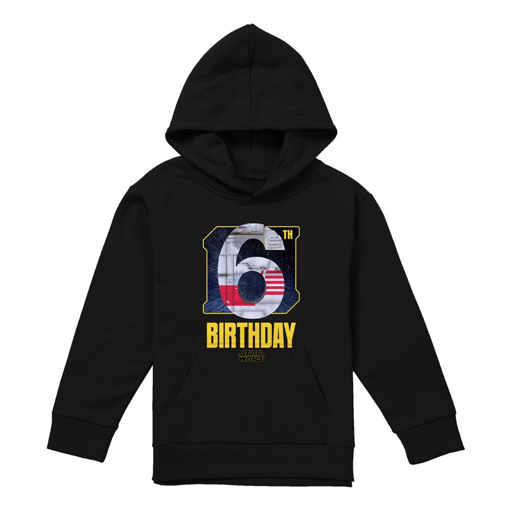 Star Wars Childrens/Kids 6th Birthday Star Wars Greatest Kid XWing Space Heather Pullover Hoodie