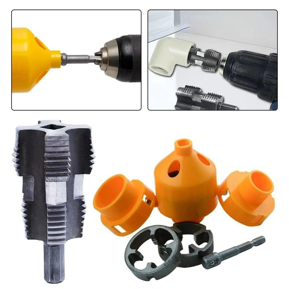 Plumbing Internal Thread Opener Punching Electric Hole Opener Drill Bit Die Kit  Hand Tool