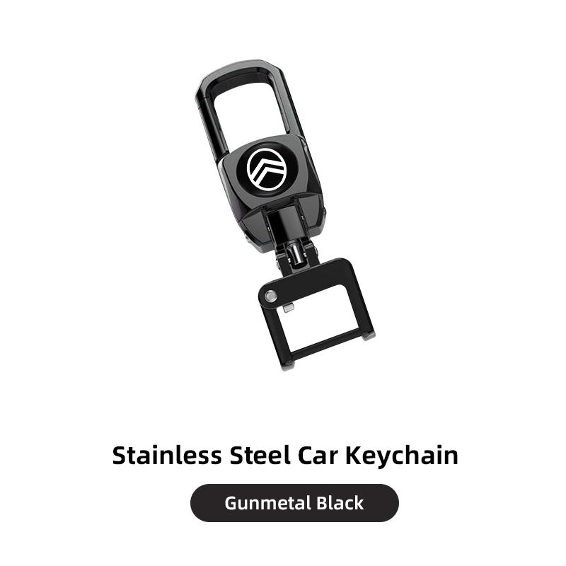 Stainless Steel Car Logo Keychain 3D Decoration Keyring Accessories For Citroen C8 DS3 C6 C3 Vts C4 Saxo C4L C5 C2 Xsara C3-XR