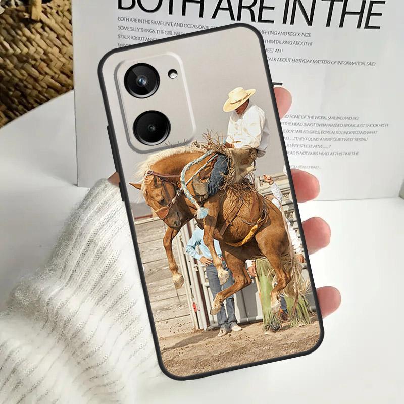 Extreme Sport Rodeo Cowboy For Realme 12 Pro Plus 11 10 9 C67 C55 C53 C35 C33 C30 C25s C21Y C15 GT3 GT5 GT Neo 5 Case