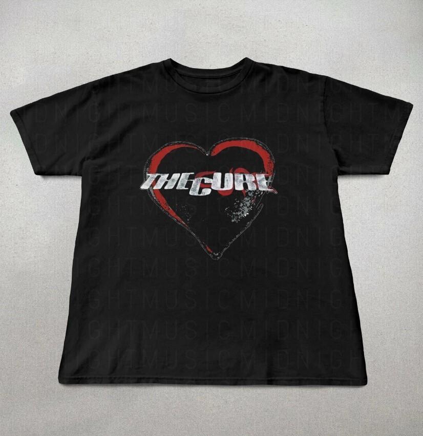 Футболка The Cure Heart, подарки The Cure, футболка с принтом The Cure, бутлег The Cure