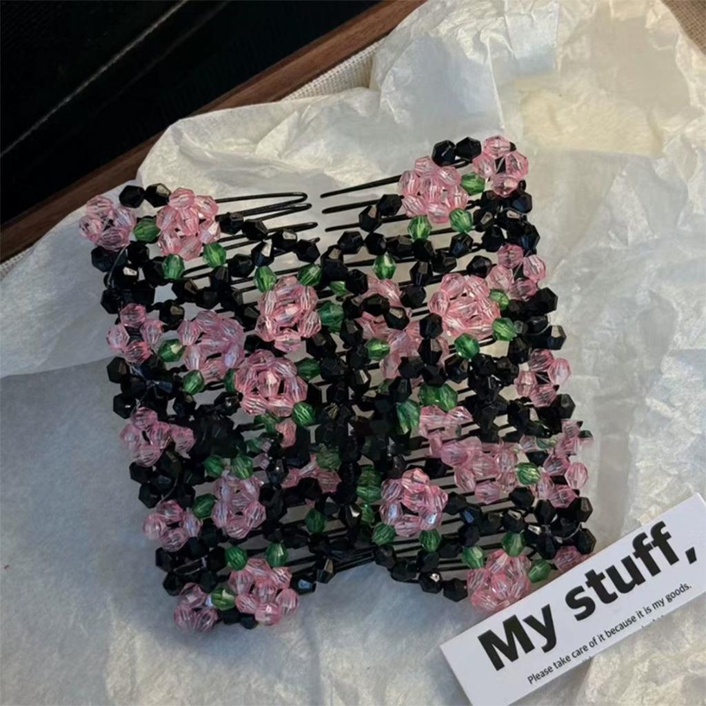 Женская волшебная эластичная расческа для волос 2 ряда волшебная легкая растягивающаяся расческа для волос для дня рождения, сцены, вечеринки, прически