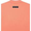Fear of God Essentials Fw22 Ss Футболка Коралловый Логотип Бархатистый Круглый Вырез Пуловер Короткий Рукав Американская Тяжелая Футболка Унисекс Коралловый Красный FOG-FW22-084