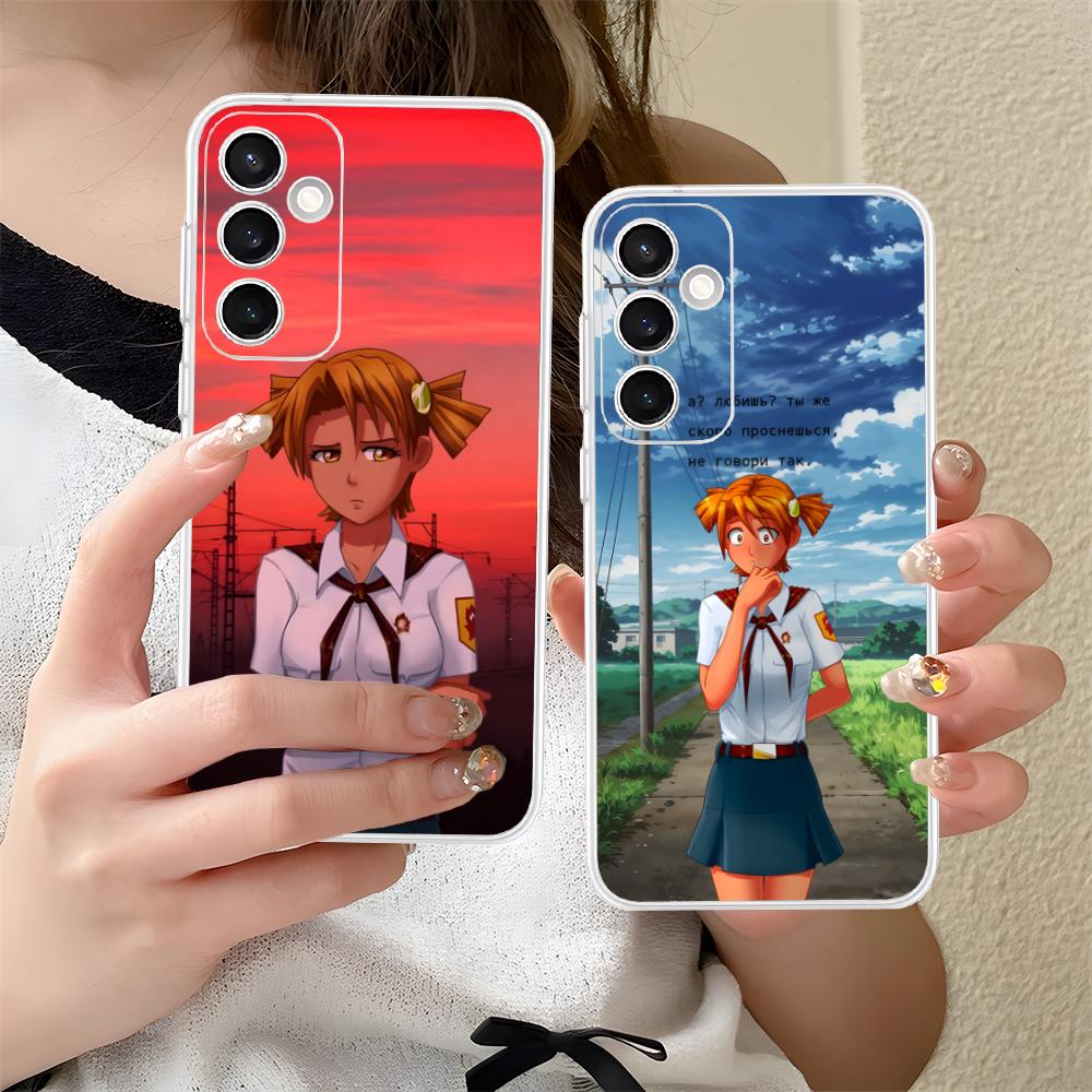 Вечное Лето Алиса Прозрачный Чехол для Мобильного Телефона для Samsung Galaxy S25 S24 S23 S22 S21Plus FE Ultra Цветной Чехол
