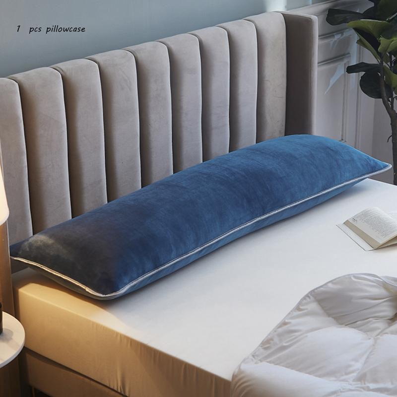 Зимняя молочная бархатная теплая двойная наволочка, утолщенная длинная наволочка, удобная мягкая наволочка, постельное белье