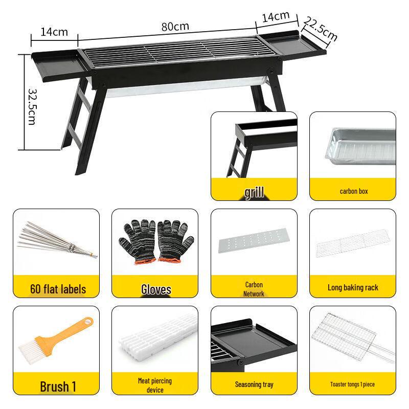 SMVP Foldable Stainless Steel BBQ Grill