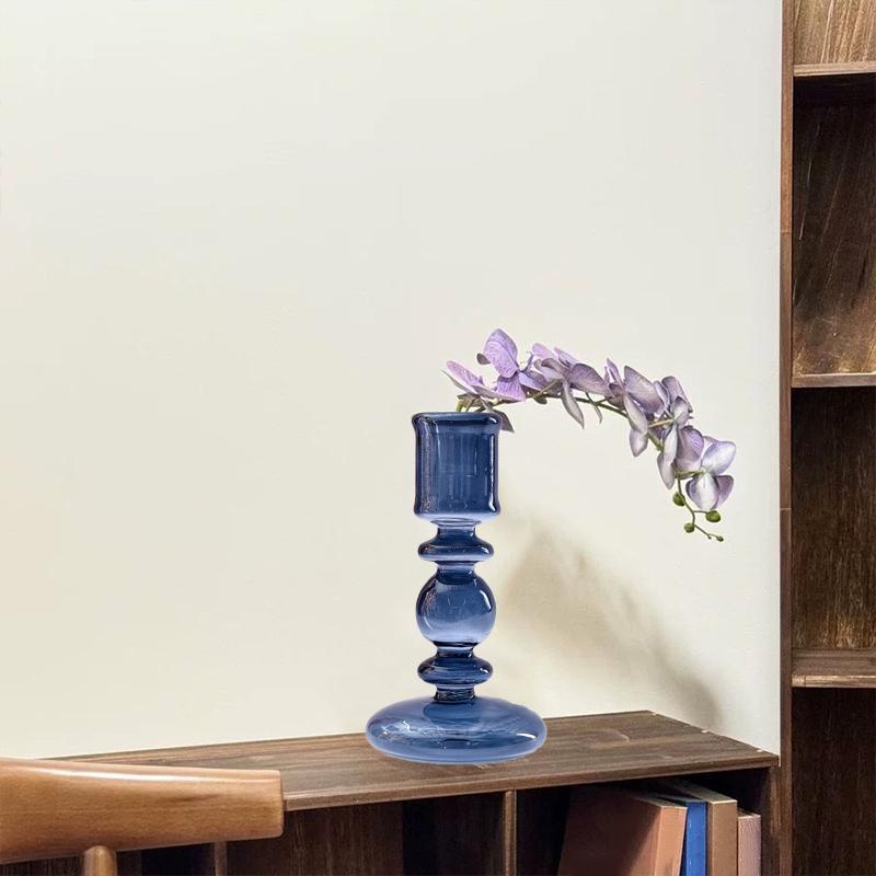 1шт стеклянная ваза гостиная столовая настольное украшение премиум-класса подсвечник композиция свет роскошный стиль мульти-стиль