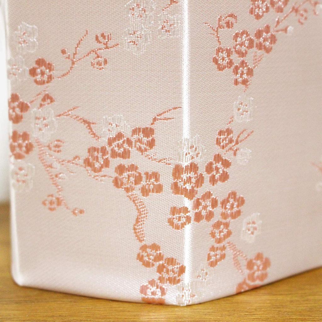 Шелковая крышка для урны с цветком сливы (Розовый, 4 дюйма) - Включает наклейку с буддийским именем, идеально подходит для проведения похорон