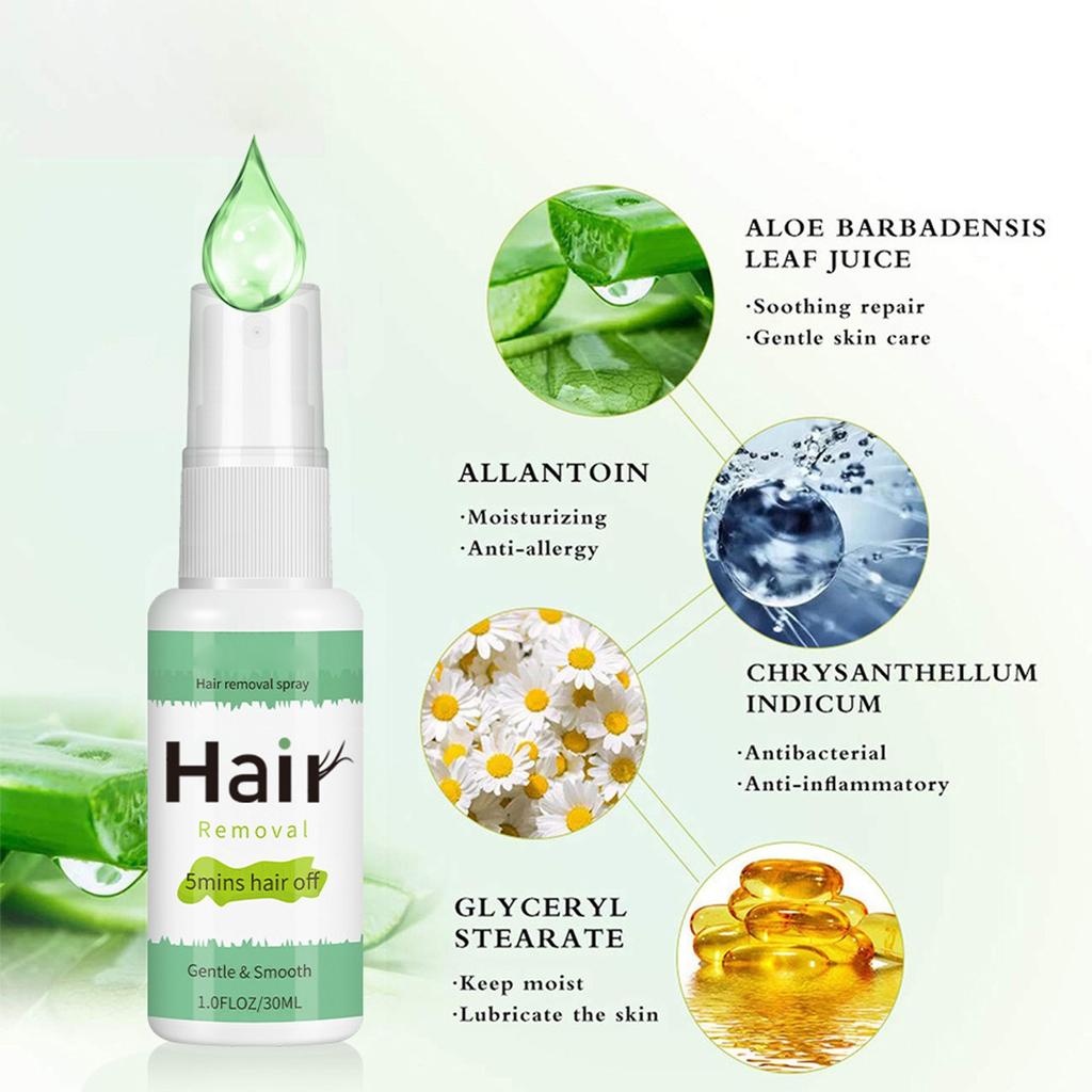 30ml Hair Removal Spray, Mild Hair Removal Non Irritating Skin Care Product