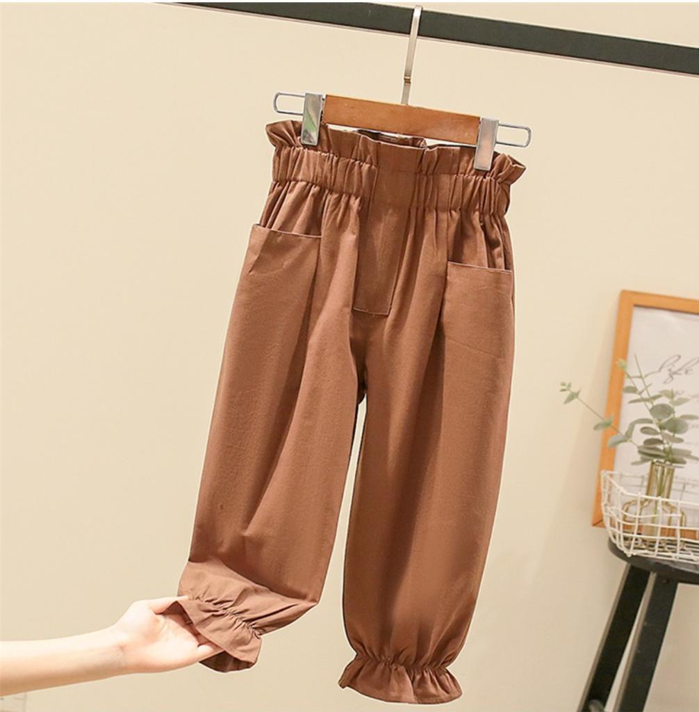 Весенне-осенние детские костюмы для девочек, детская блузка с длинными рукавами и бантом, рубашки + брюки, комплекты одежды из 2 предметов