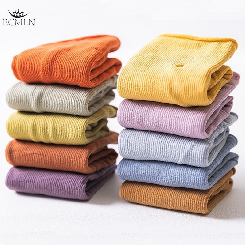 1/5 Pairs Women Ice Thin Loose Socks Calf Tube Socks Summer Purple Knee Nylon Socks Japanese Fashion College Style Solid Color