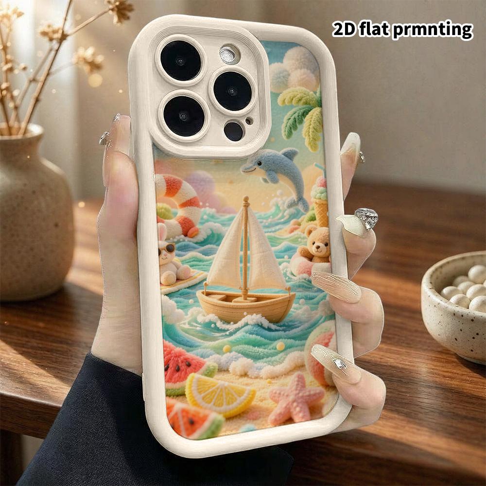 Phone Case: 2D flat, suitable for iPhone 18, 17, 16, 15, 14, 13, 12Pro protective case, holiday little animals, perfect Christmas and Halloween gift
