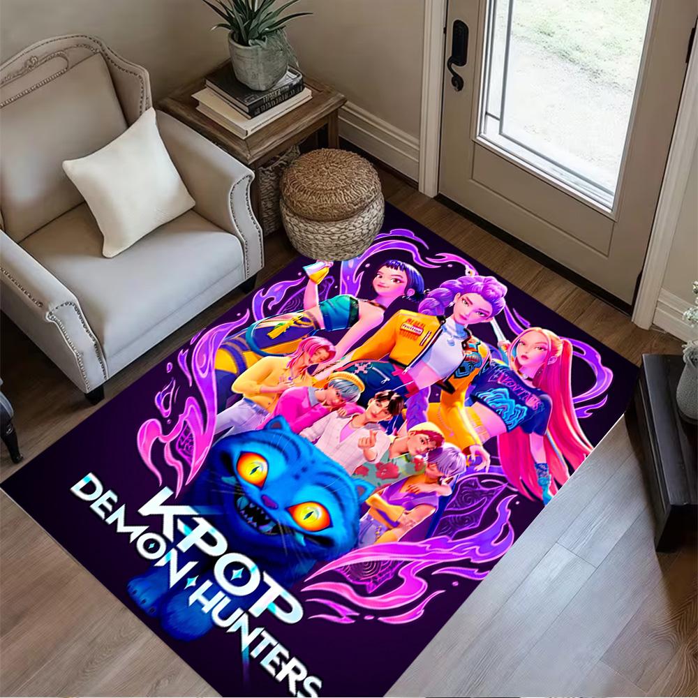 Galactic Warriors Action Floor Mat Perfect for Study room Foyer Hallway Decorate room Antislip Carpet Anime Office Decor