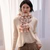 Checkerboard scarf women's sweet medium and long warm shawl 2025 new autumn and winter imitation cashmere scarf