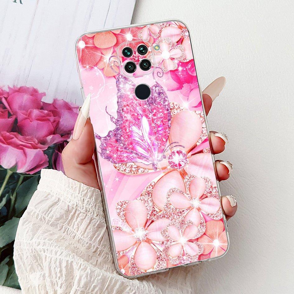 For Xiaomi Redmi Note 9 Case Redmi Note9 Cover M2003J15SC M2003J15SG Fashion Butterfly Phone Case Shockproof TPU Soft Back Cover