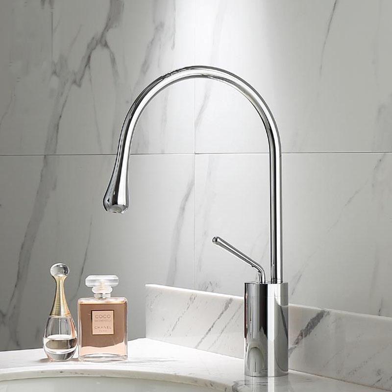 Черный/Хром/Золотой Латунный Смеситель для Раковины Смеситель для Ванной Комнаты Смеситель для Раковины Смеситель с Одной Рукояткой Смеситель для Горячей и Холодной Воды