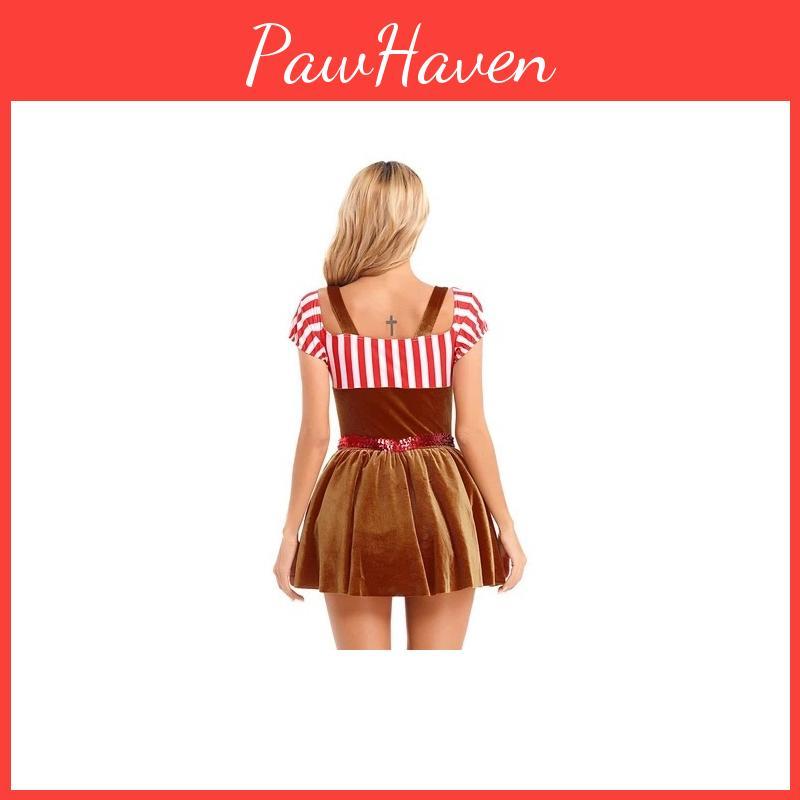 Рождественский сценический костюм для женщин из полиэстера и спандекса контрастных цветов, праздничный костюм для вечеринки для женщин