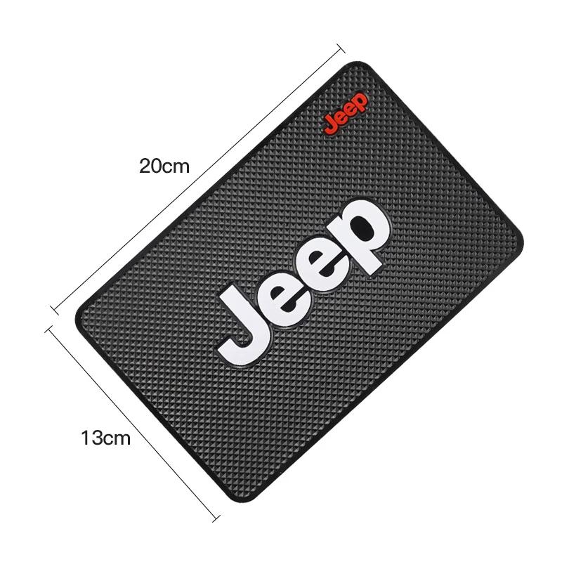 For Jeep Car Non Slip Mat Sticky Anti Slip PVC Pads Accessories For Jeep Grand Cherokee Wrangler JK Gladiator Compass Renegad