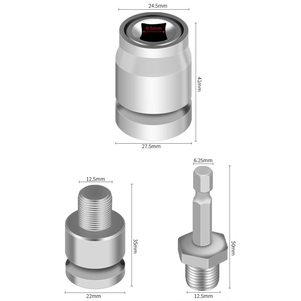 Square Handle Drill Chucks Conversion Head Set Quick Release Drill Adapter Electric Drill