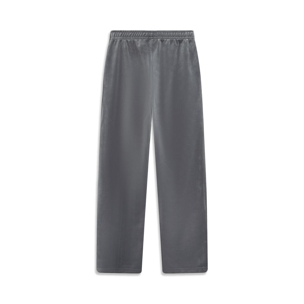 Li Ning Sports Fashion Series Brand Logo Embroidered Casual Knitted Sports Pants Women Pants AKLV954-5