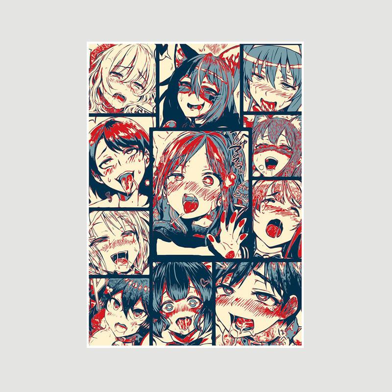 Домашний декор Картина Милая маленькая Лоли Аниме Девушка Плакат Милая Лолита Манга Фигурка Белые бумажные постеры и принты Бар Спальня Украшения Фреска