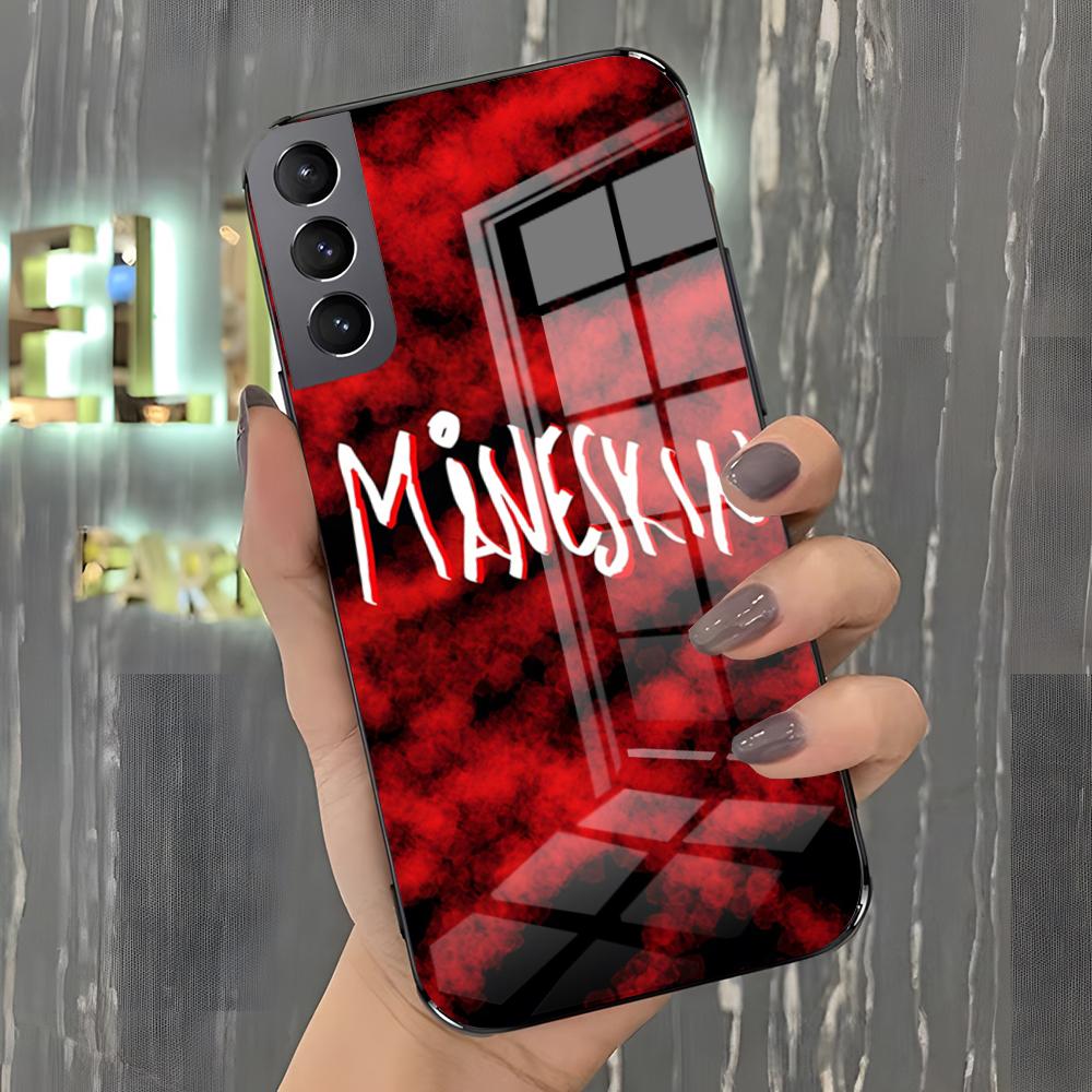 Чехол для телефона M-Maneskin для Samsung A25 A13 A33 5G A54 A36 A35 A56 A52 A14 Ударопрочный стеклянный чехол