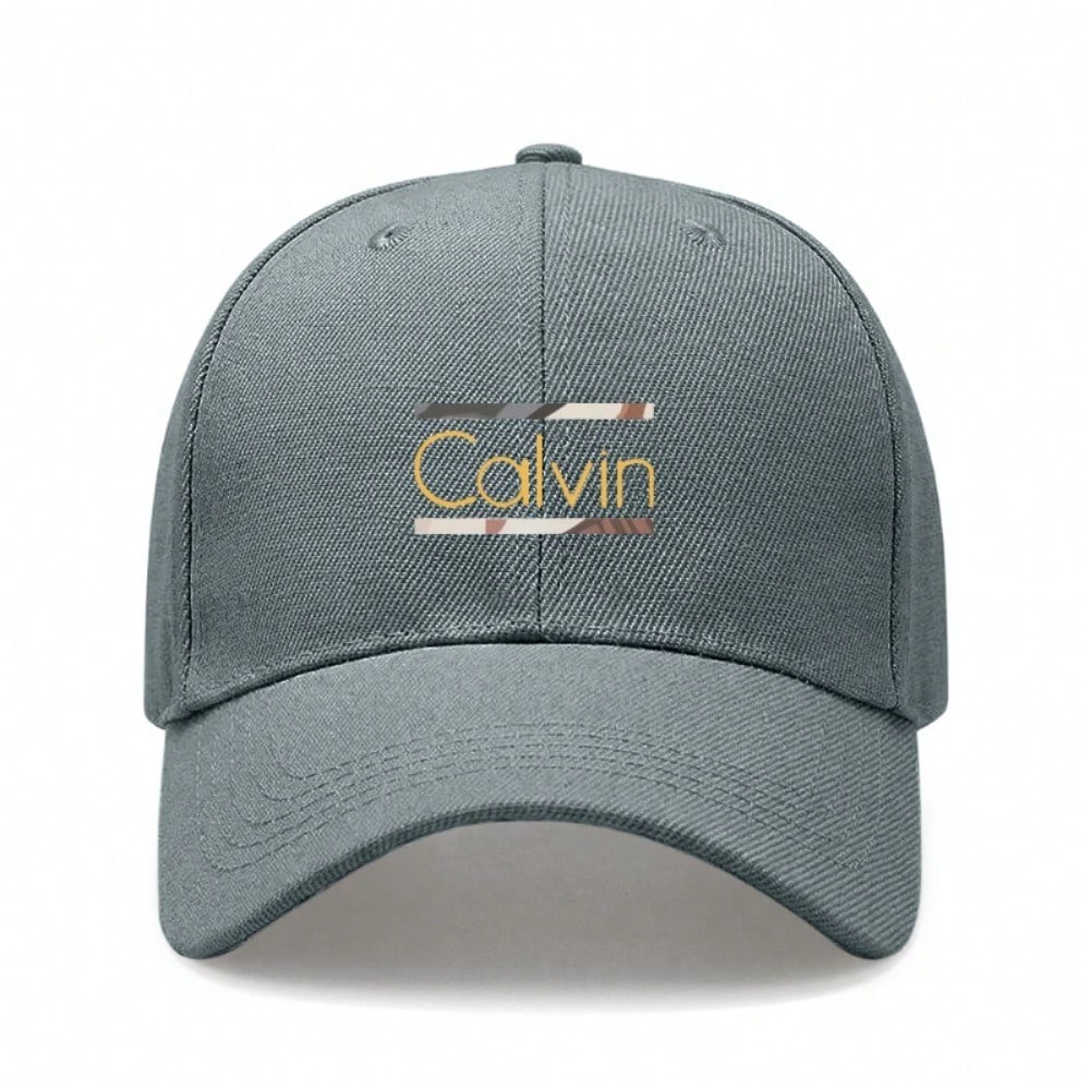 Минималистичная Бейсболка с принтом Calvin - Унисекс, Легкая, Дышащая, Полиэстер, Регулируемая, Повседневная, Модная Бейсболка для активного отдыха, Городских прогулок