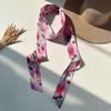 Thin Scarf Headband Flower Field Extended Long Ribbon Elegant Oil Painting Scarf  Wedding