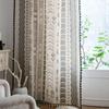 1 Piece Bohemian Cotton Linen Curtains for Living Room Bedroom Windows Curtains Simple Tassel Boho Kitchen Curtain