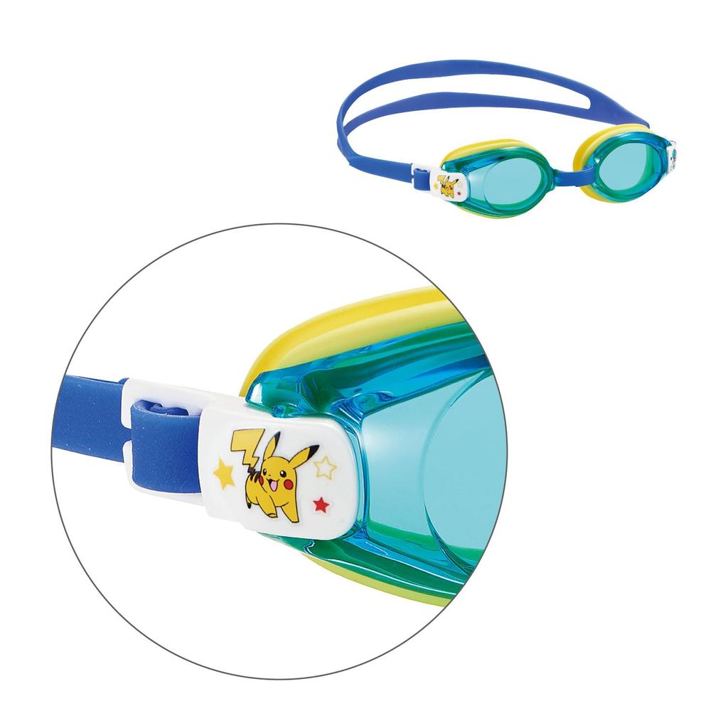 Japanese Swimming Goggles SKBL Sky Blue Pocket Monsters for Children Ages 3 To 8 [SWANS] SW-PK10 Anti-Fog