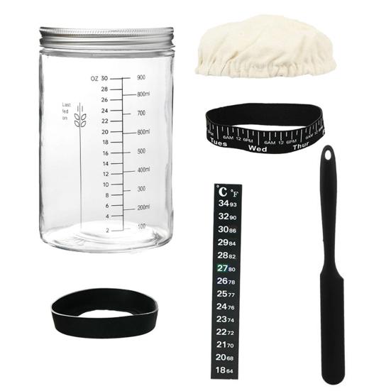 Стартовый набор Yousheng Sourdough с тканевым чехлом, большой емкости, без бисфенола А, многоразовые принадлежности для выпечки хлеба на закваске