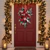Red White Candy Christmas Wreath Teardrop Shape Wall Hanging Ornament Door Hanger  Christmas