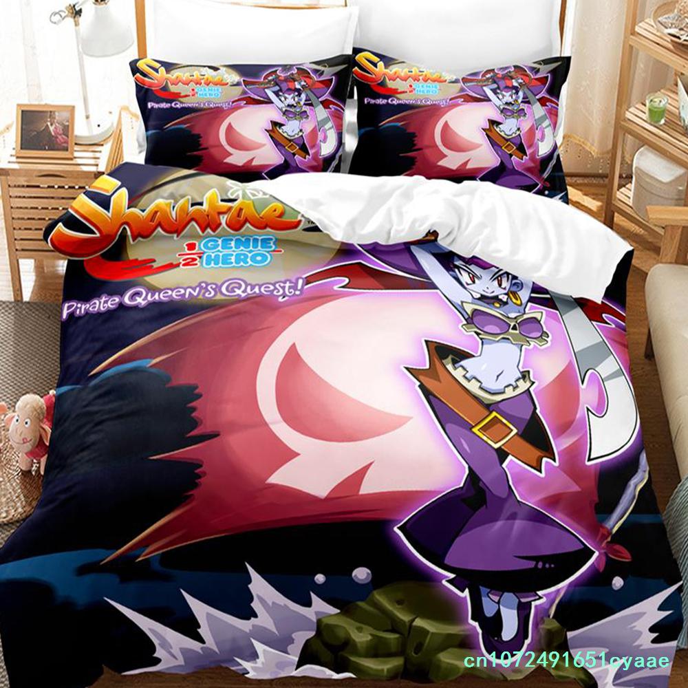 Shantae Half-Genie Hero Bedding Set Single Twin Full Queen King Size Bed Set Adult Kid Bedroom Duvetcover Sets Anime Game