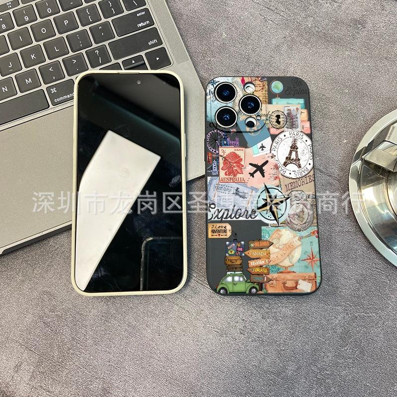 Коллаж с самолетами для чехла на телефон iPhone15 14PROMAX полноразмерный 13 противоударный 16/15 защитный чехол 17
