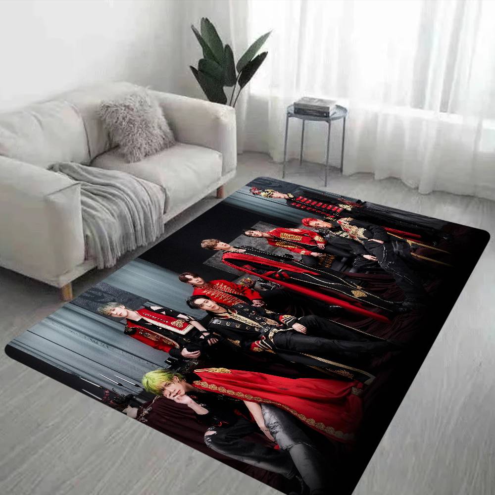 KPOP Hot A-ateez Floor Mat INS Style Soft Bedroom Floor House Laundry Room Mat Anti-skid Household Carpets