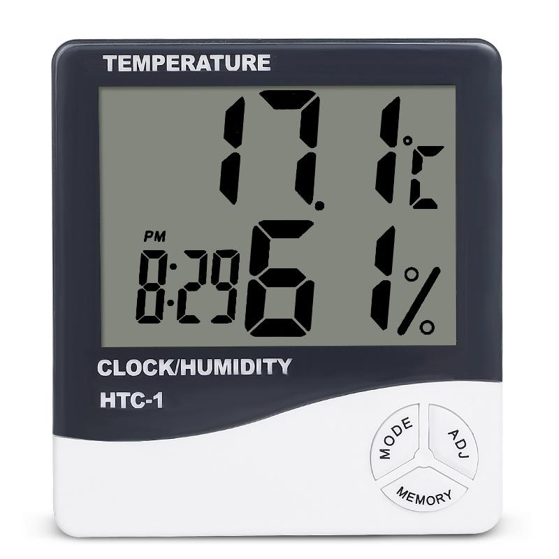 Room LCD Electronic Digital Temperature Humidity Meter Thermometer Hygrometer Weather Station HTC-1