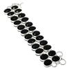 Black Spinel Handmade 925 Sterling Silver Bracelet 7-8" F3B60