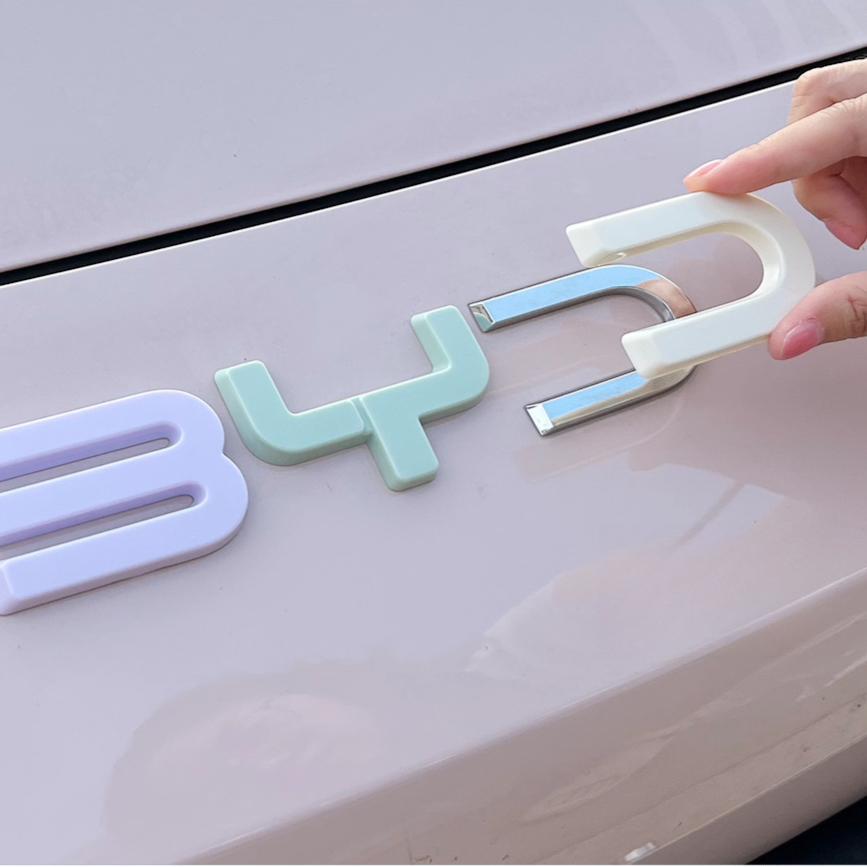Для BYD Seagull DOLPHIN SURF ATTO 1 Цветные Наклейки с Буквами Передний Задний Логотип Розовый Модифицированная Декорация Кузова Подходит для Seagull