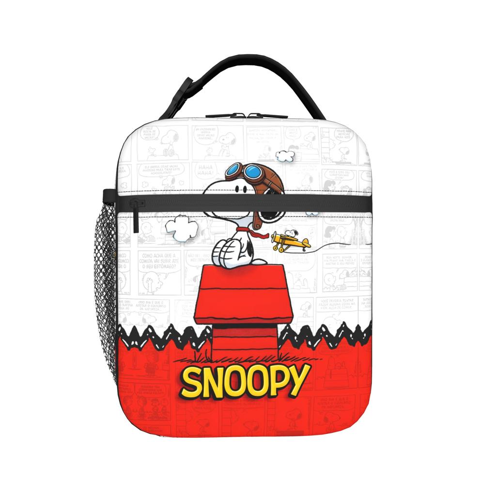 Custom S-Snoopies Insulated Lunch Tote Bag for Women Men Manga Resuable Thermal Cooler Bento Box School